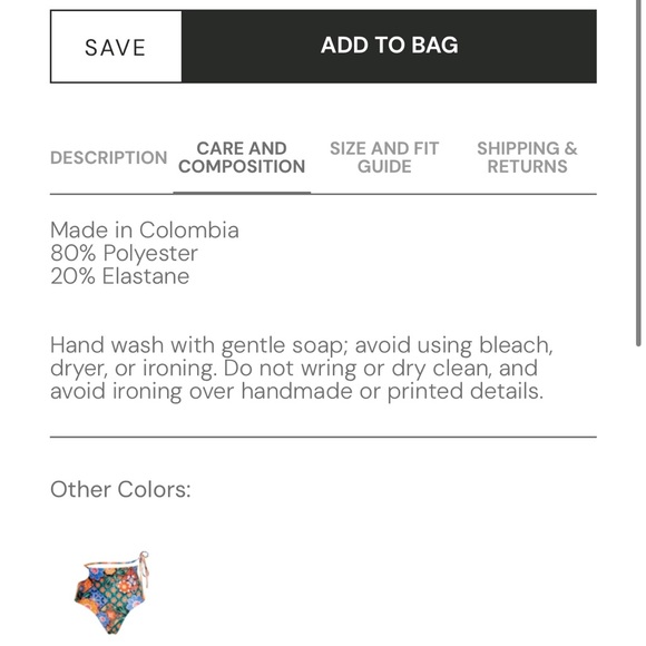 Agua Bendita Reversible Glenda and Lucille bikini Tile print - Picture 9 of 9